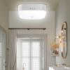 Square Ceiling Light with Motion Sensor and Rechargeable Battery for Hallway Stairway Entryway Corridor Minimalist Design USB Charging Mount Included