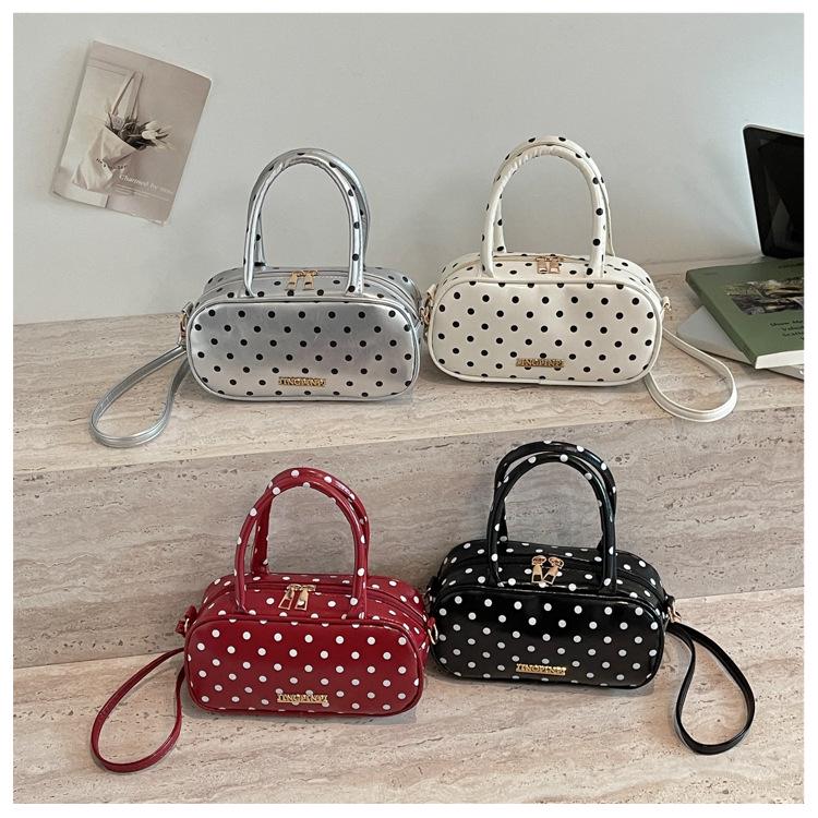 Exquisite Polka Dot Handheld & Crossbody Bag - Women's 2026 Summer Casual Style