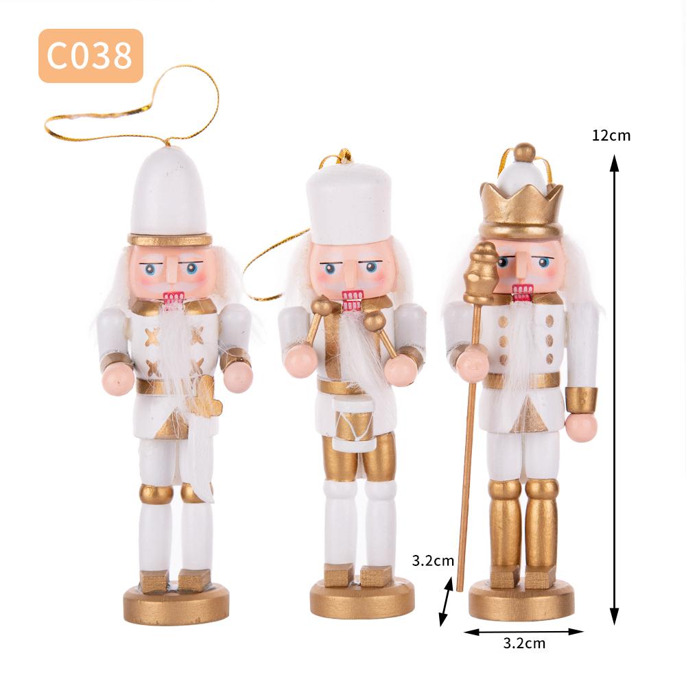 White & Gold Nutcracker Ornament Set