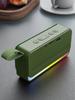 1Pc Bluetooth Speaker, Portable Wireless, with Card Slot and USB Flash Drive, Handheld RGB Light, Gift, Fabric Mini Speaker