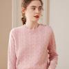 Women's Pure Cashmere Round Neck Sweater - Versatile Spring Pullover Knitted Top