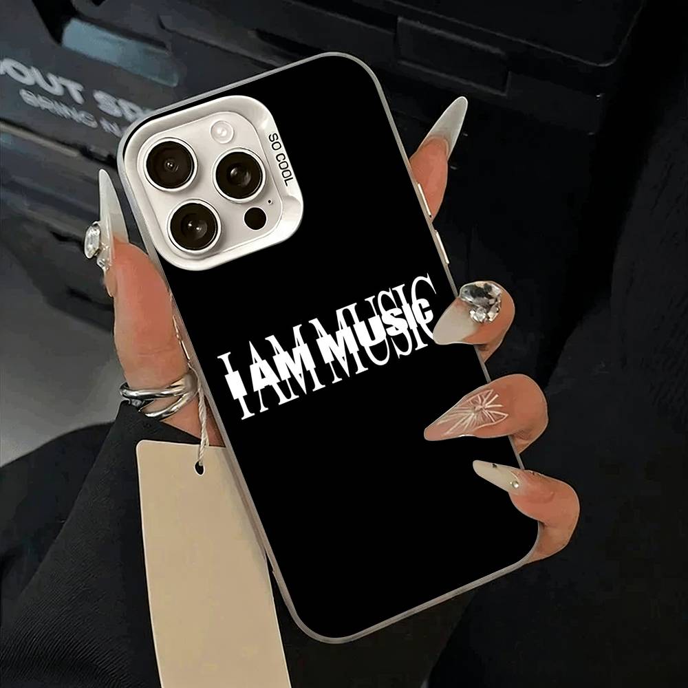 I AM MUSIC (Playboi Carti) Phone Case For iPhone 17,16,15,14,13,12,11 Plus,Pro Max,XS,white Silver Phone Case