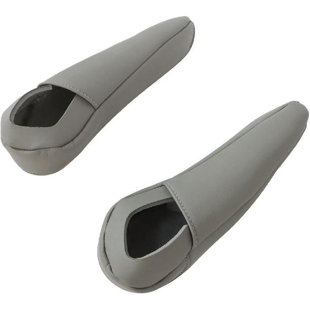 FZJDSD 2 Stück Graue Leder-Sitz-Armlehnenabdeckung Kompatibel mit Toyota Sienna 2004 2005 2006 2007 2008 2009 2010