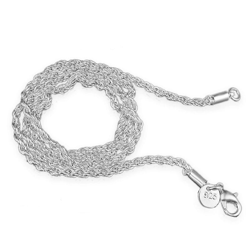 

Wholesale Personality Fashion OL Woman Girl Party Gift Silver 3MM Rope Chain 925 Sterling Silver Chain Necklace 40CM