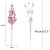 5Pcs Pink Artificial Glitter Berry Stem Ornaments for Christmas Tree Decoration Ornaments New Year Home Decor Gifts Garland