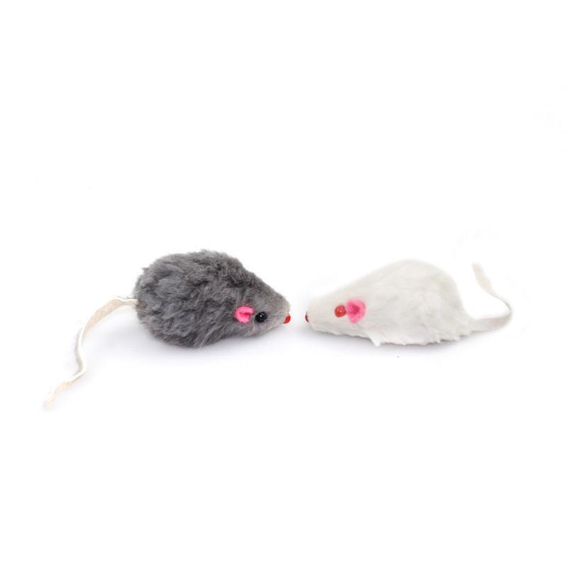 100PC/Lot Rabbit Fur Pet Cat Mouse Toys Pet Kitten Playing Toys Cat Mice Toys Pet Supplies