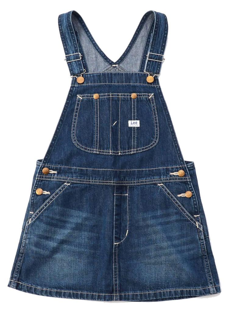 Lee Overalls Denim Overall Skirt LK6152 Girls 100 [80-160cm] D.USED