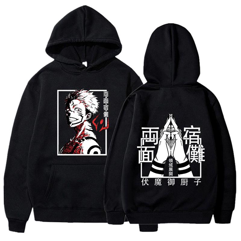 New Anime Ryomen Sukuna Printing Hoodies Autumn Fleece Women Men Fashion Harajuku Sweatshirts Unisex Long Sleeve Pullover Tops
