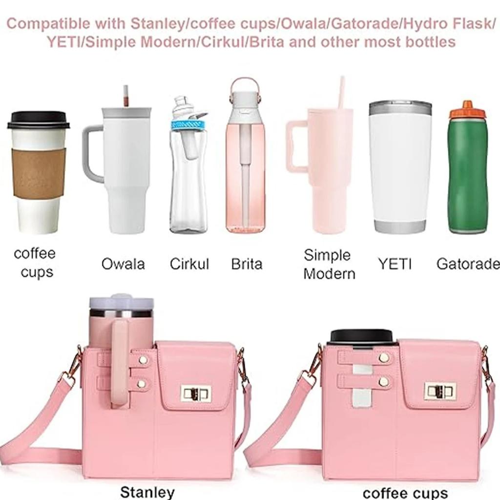 Portable Outdoor Single-shoulder Water Cup Bag with Adjustable Shoulder Strap Versatile Crossbody Bag Travel Hiking Sports Bag