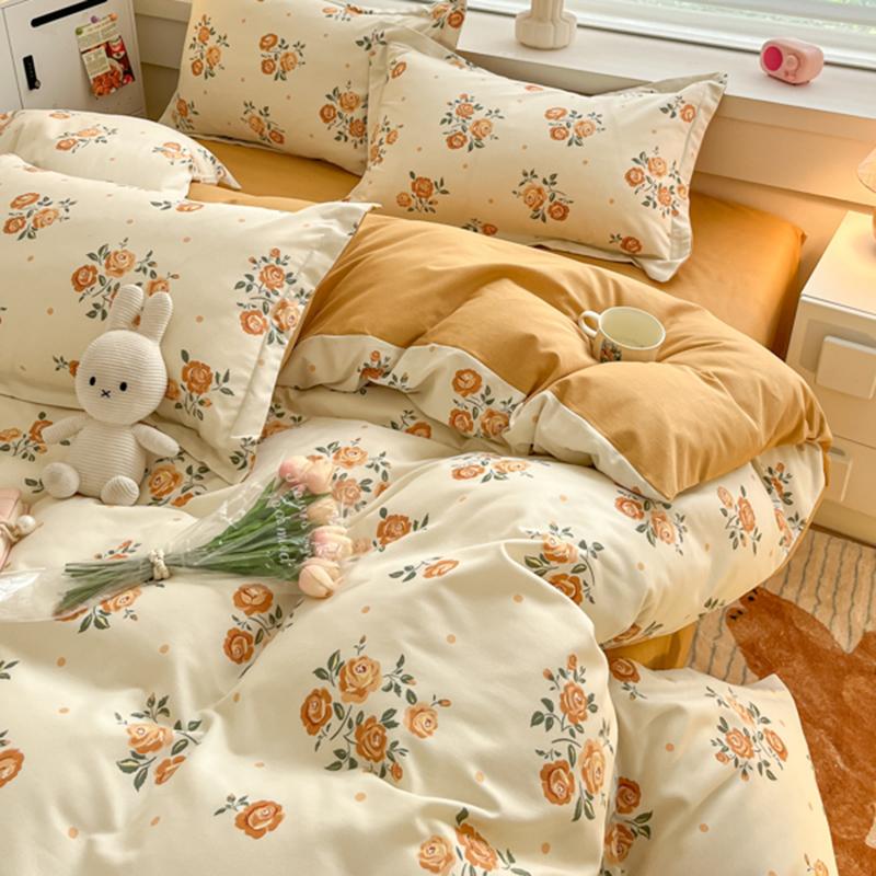 Colorful Striped Cotton Duvet Cover Boys Girls Bedroom Gray Thick Reversible Comforter Cover Single Queen Bedding No Pillowcase