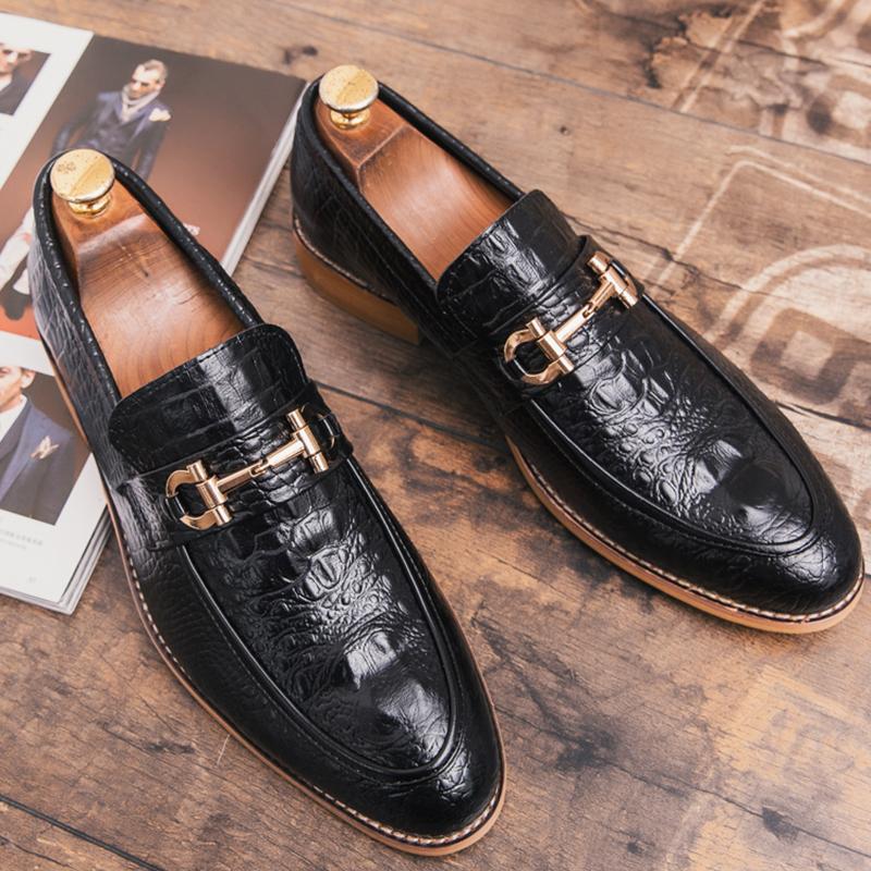 Trend Social Genuine Leather Shoes Men Wedding Party Office Genuine Leather Mens Dress Shoes Classic Daily Formal Business Footwear For Men Shoes