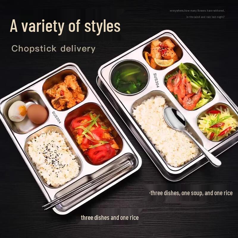 Stainless Steel Divided Meal Plate