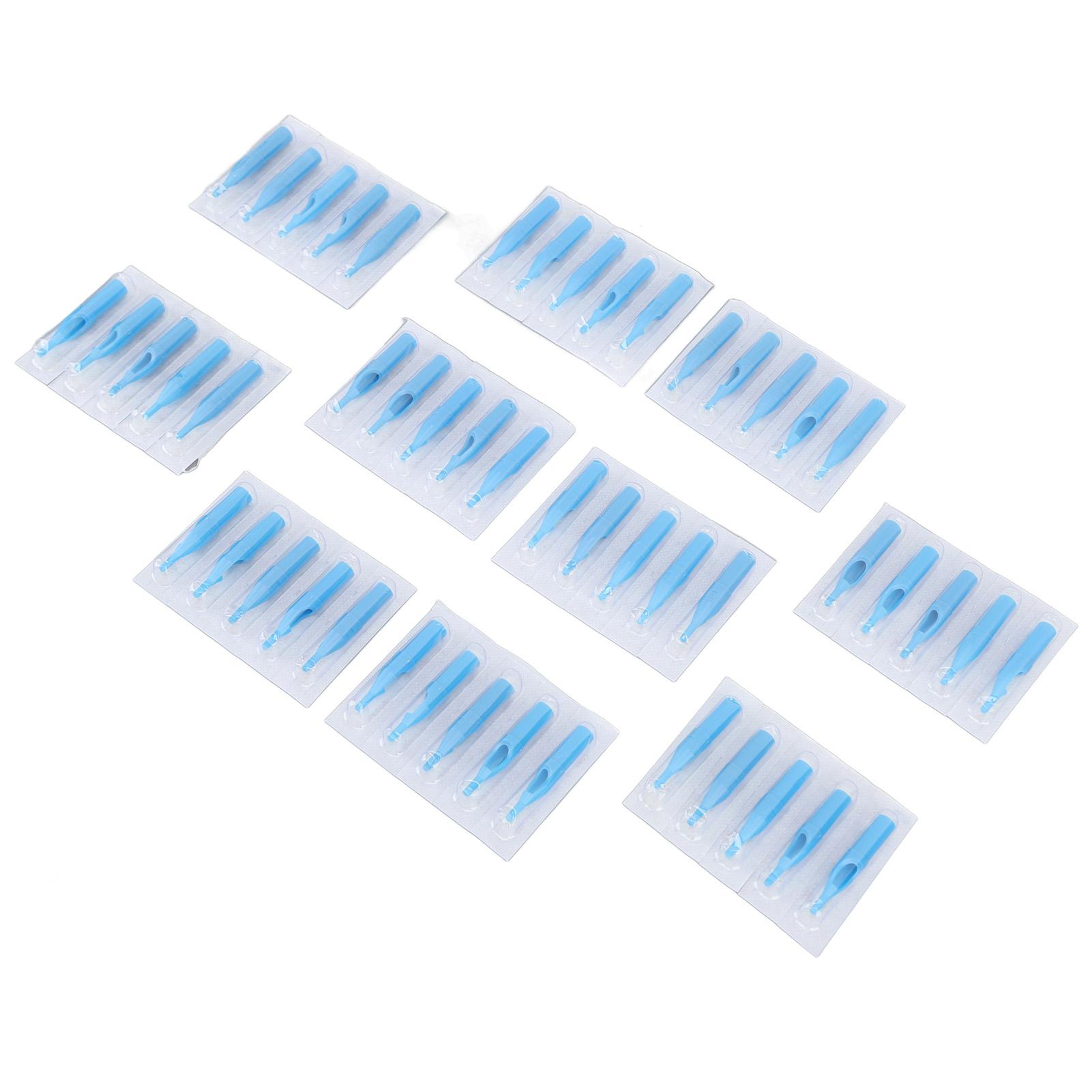 

50 шт. Тату-наконечники синие профессиональные пластиковые тату-аксессуары тату-наконечники 15RT