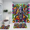 Halloween Joker Disegno Animato Tenda da Doccia Set Bagno Impermeabile Antiscivolo Tappetino Bagno WC Con 12 Ganci Decorazioni per la Casa