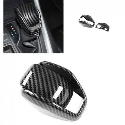 Carbon Fiber Look Gear Shift Knob Cover Kit For Toyota RAV4 XA50 -