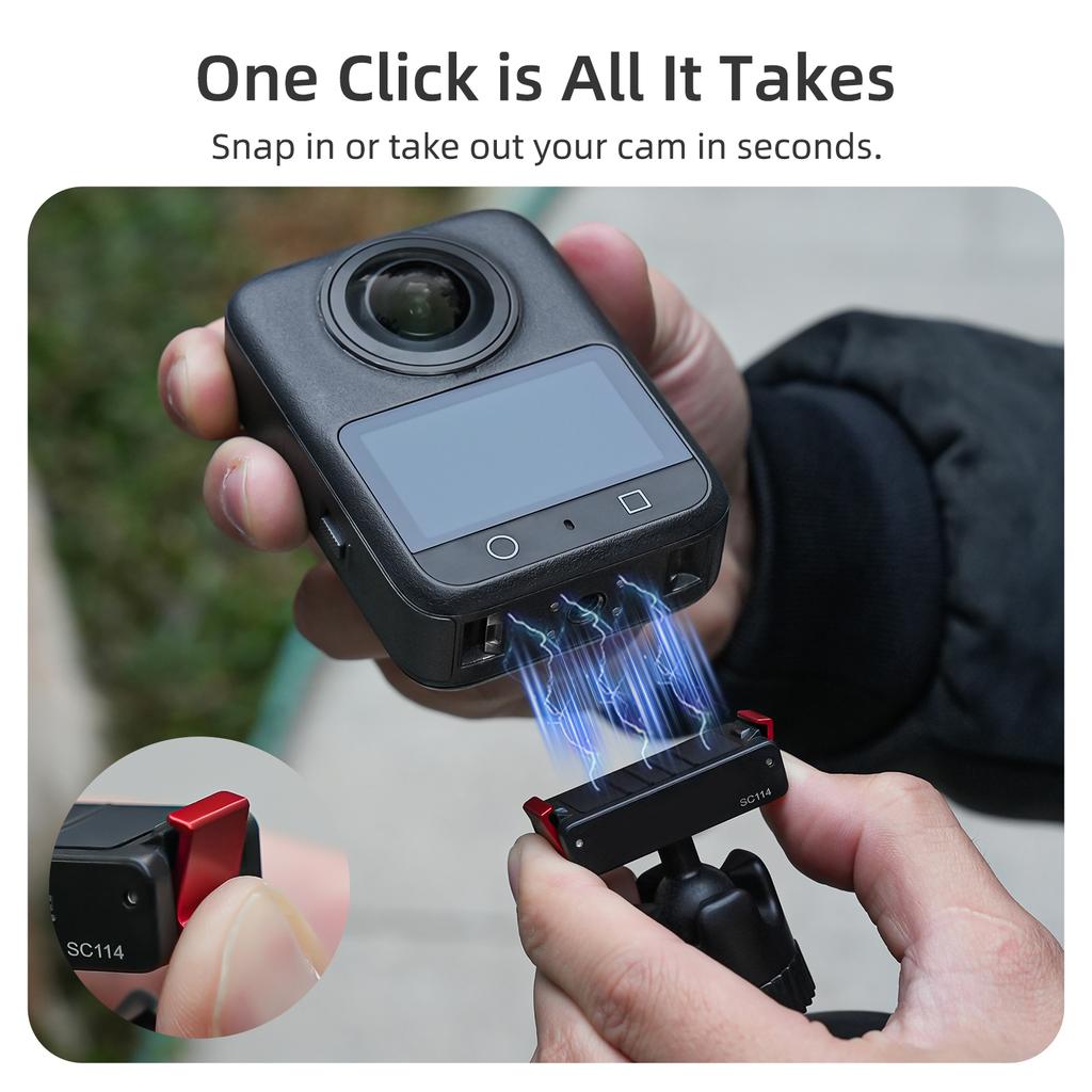 Magnetic Suction Cup Stand For Action 5Pro/4/3 Car Window Mount Enabling Stable Footages During Travel Outdoor Activity