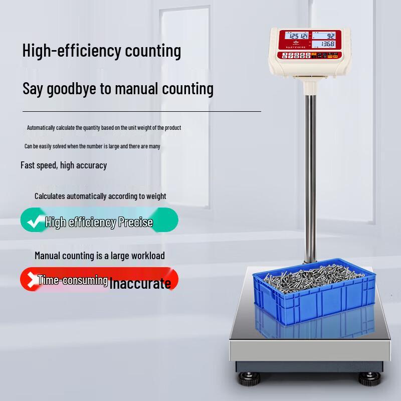 Huachao Industrial Counting Bench Scale - 500kg Capacity (CN version)