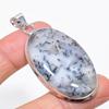 Dendrite Opal Gemstone Handmade 925 Sterling Silver Jewelry Pendant 2.36" KJ-104