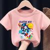 New Boys and Girls Clothing Outer Space Rocket Planet Printed Childrens Tshirt Birthday Round Neck Summer polyester fabric