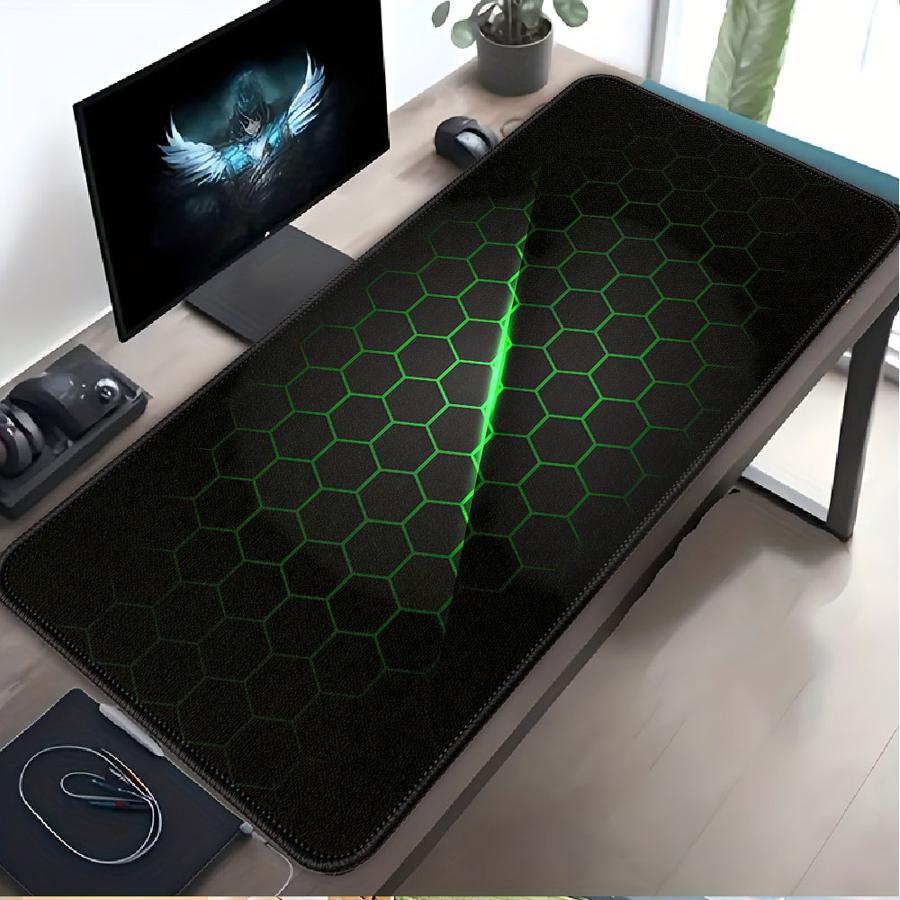 Sechseckiges Blaues Muster Ist Cool Mauspads Computer Laptop Pad Tastatur Mauspads Spielkonsolen Pad Büro Pad Schreibtischzubehör