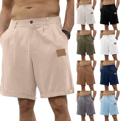 Men's Casual Shorts With Comfortable Lightweight Button Pockets And Monochrome Beach Shorts