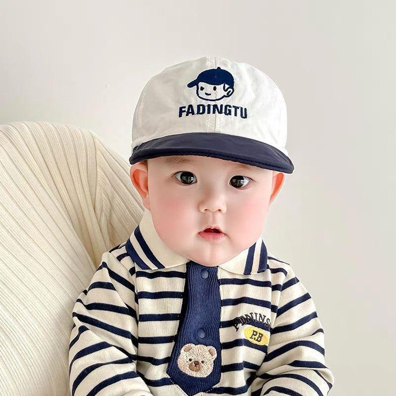 Baby-Sonnenhut mit kurzem Schirm für den Sommer Sonnenschutz Kinder Baumwoll-Baseballkappe