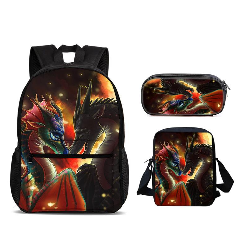 Helicopter Rucksack Pencil Pouch ice pack 3Pcs Set, trendy mechanical printing, new style, best gift for boys Plus girls in school
