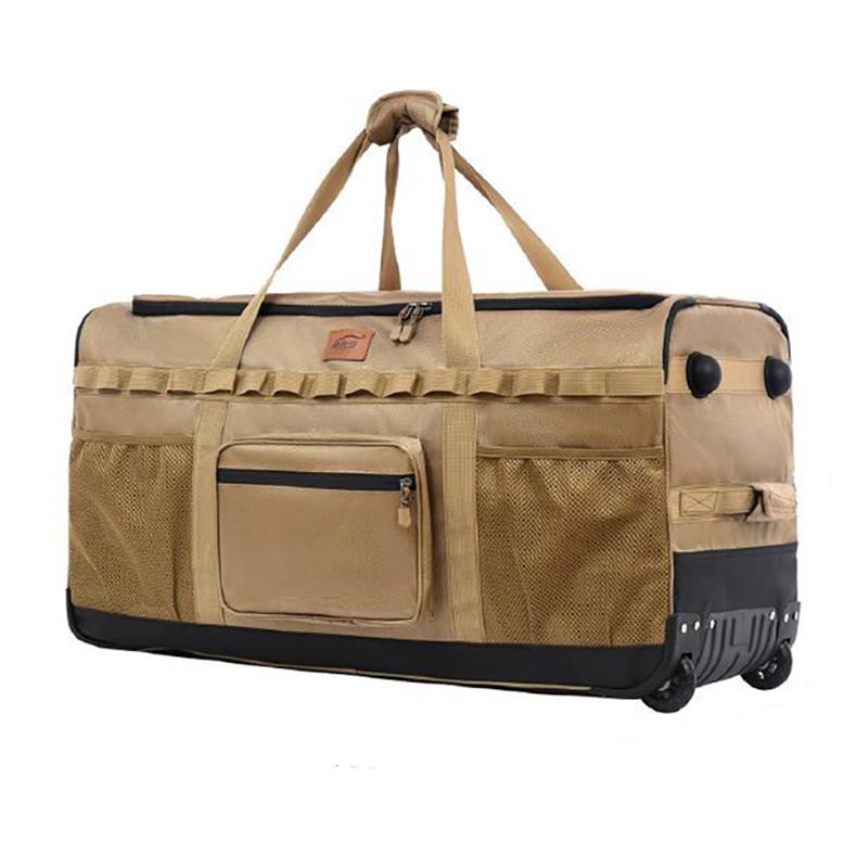 

Сумка для хранения на открытом воздухе, дорожный дорожный рюкзак, многофункциональный, большой емкости, на колесах хаки
