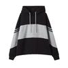 Autumn Winter Striped Patchwork Hooded Sweatshirt for Women Korean Style Ins Loose Western Style Casual Pullover Top