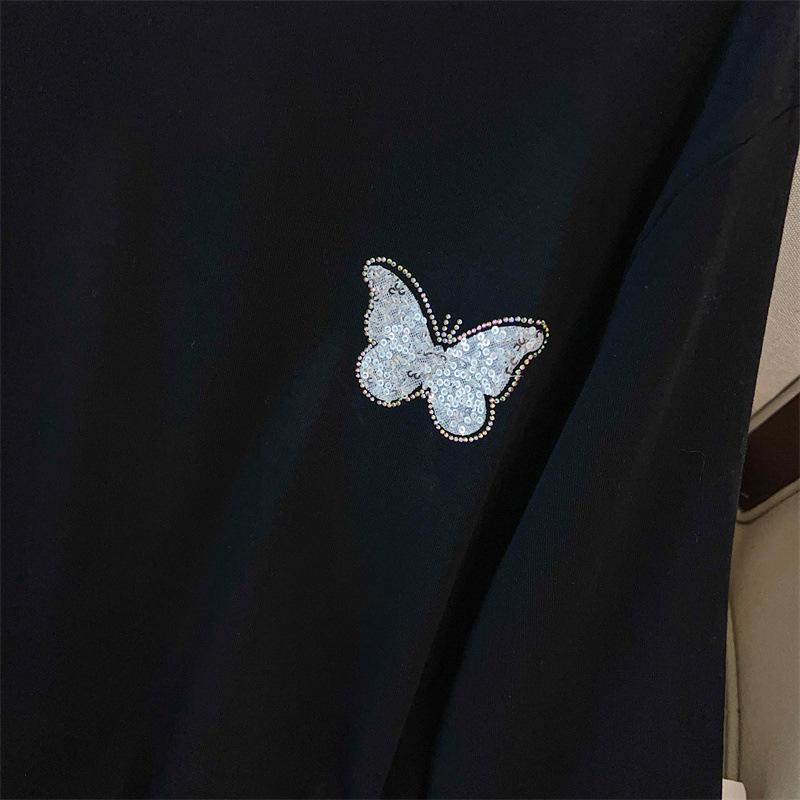 Haut de base tricoté ample à col rond pour femme grande taille, Tour de poitrine 150/160, Longueur moyenne (350-9136)