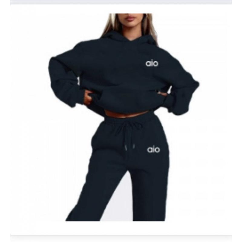 Unisex Herbst Buchstaben-Print Hoodie Sweatshirt Set