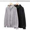 European Style 350g Cotton Hooded Distressed Zip-Up Cardigan - Unisex Trendy Jacket