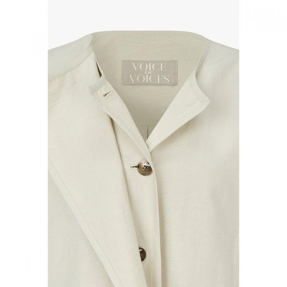 Vov Front Ruffle Round Neck Jacket 7156210008