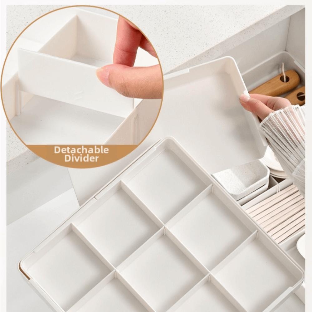 Makeup Storage Drawer Organizer Plastic Kitchen Storage Box New Drawer Divider Tray  Home Use