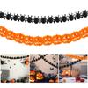Halloween Party Decoration Colorful Paper Chain Garlands Pumpkins/Spiders Banners Seasonal Celebration Accessories