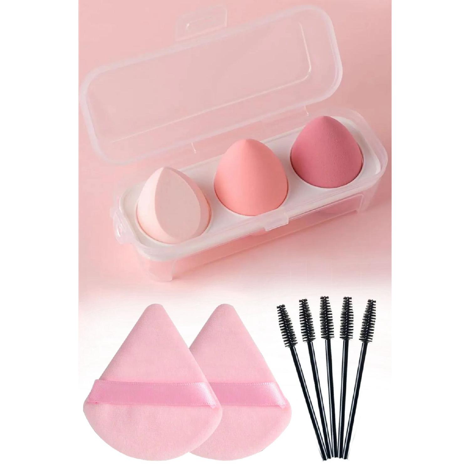 

10 Piece Makeup Set Makeup Sponge And Eyebrow Eyelash Brush Set