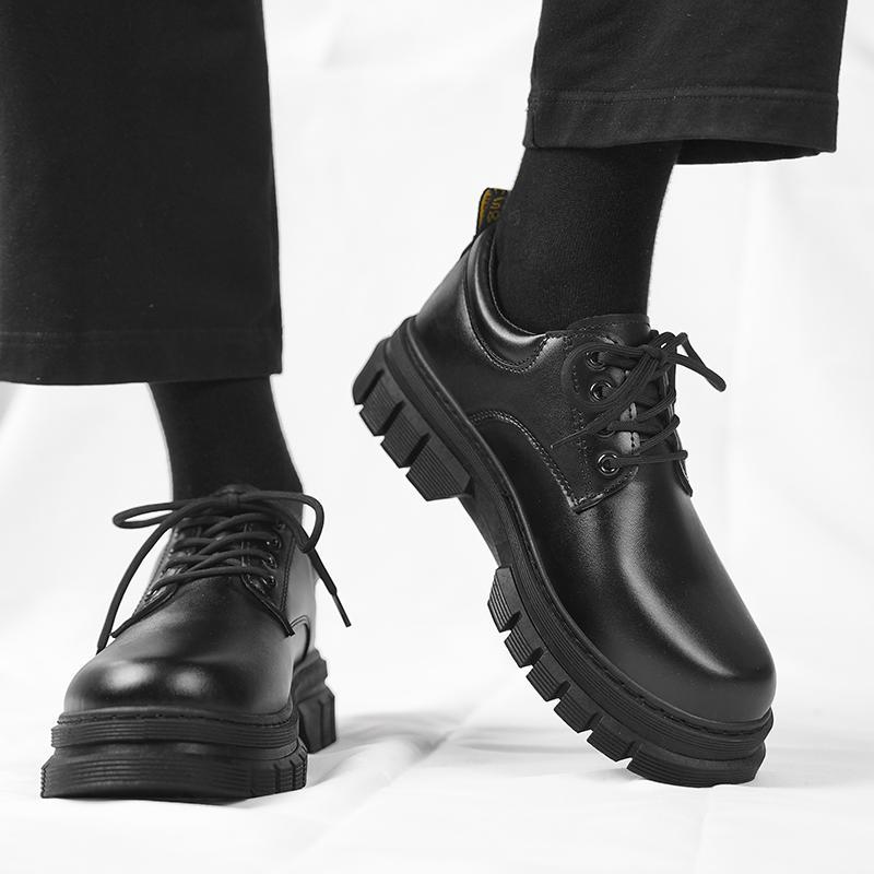 College Students Small Leather Shoes Business Dress with Uniform Board Shoes Youth Handsome Casual Shoes