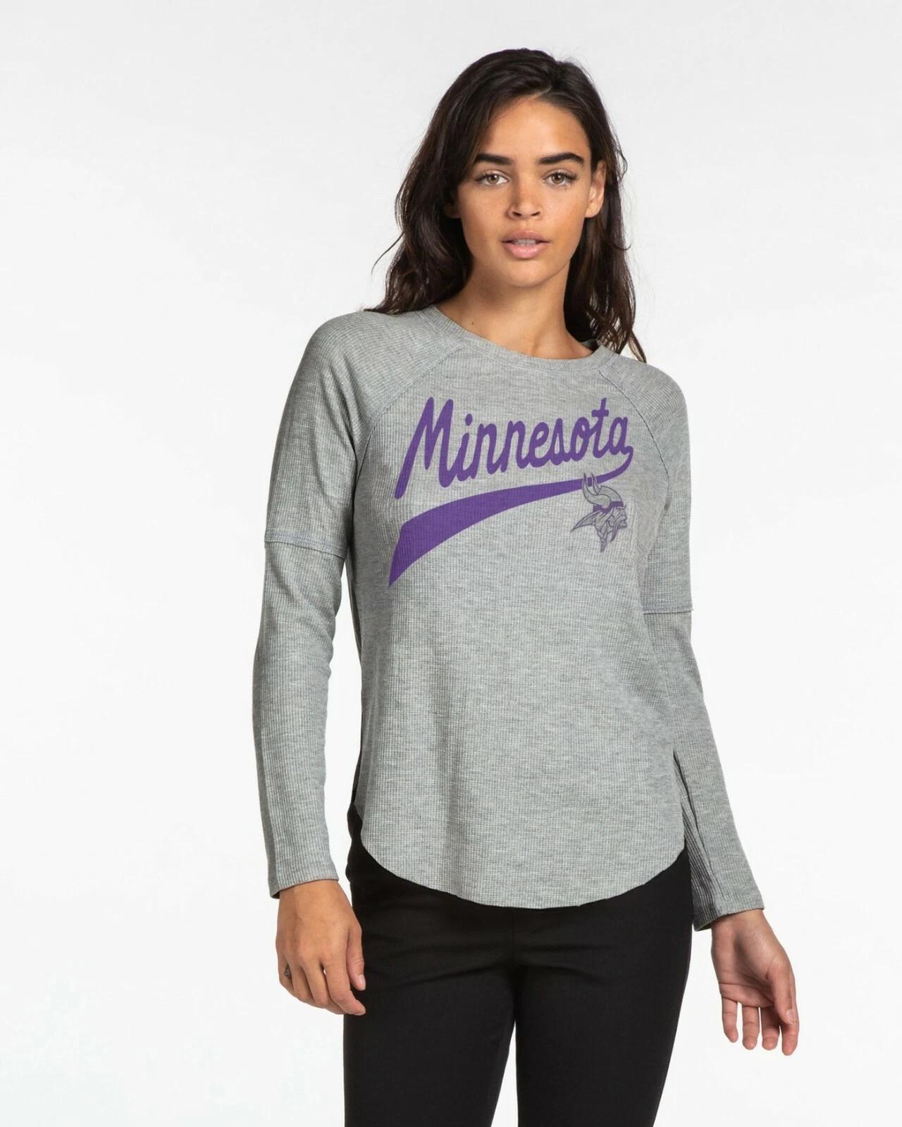 Junk Food Womens NFL Minnesota Vikings Super Soft Thermal Shirt New XXS-2XL M