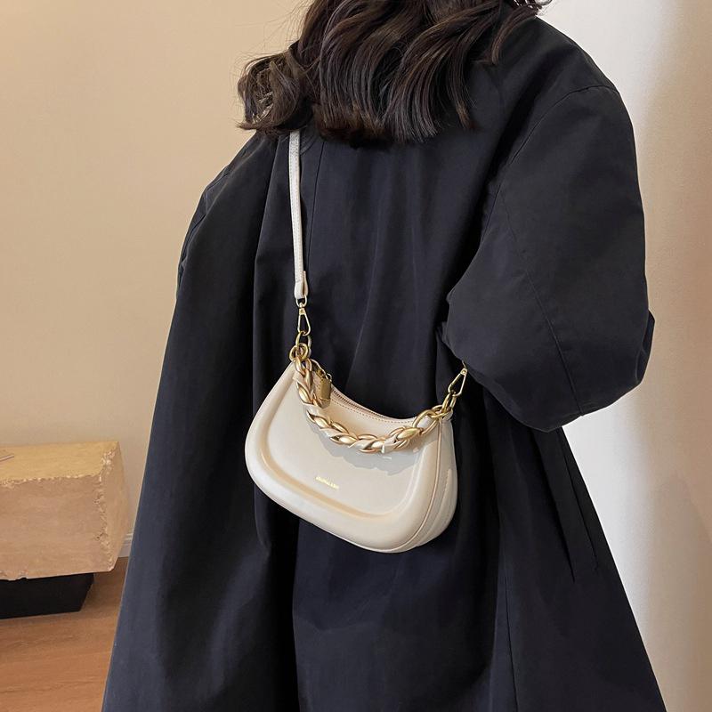 Prancūziška niša rankinė, moteriška rudens ir žiemos pečių krepšys, universalus retro stiliaus balno krepšys