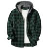 Frühling und Herbst Herren Locker Kariertes Kapuzenhemd Große Größe Mode Lässig Langarmhemd Street Style