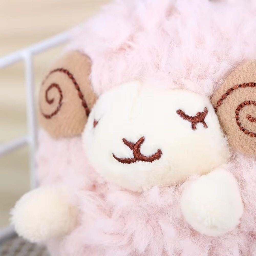 Soft Fluffy Texture Plush Sheep Pendant Cartoon Anime Style Sheep Backpack Charm  For Bag Accessory