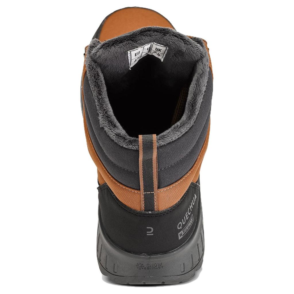 DECATHLON SH100 Comfortable & Stylish Waterproof & Warm Mid-Top Trekking Shoes Men's Brown