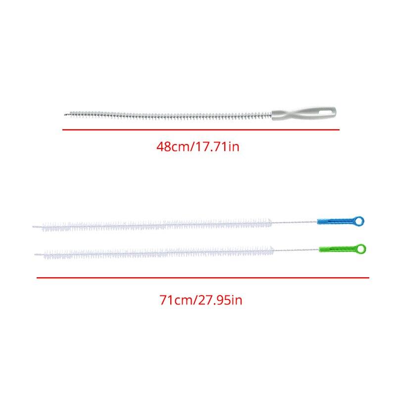 Pipe Dredging Brush Bathroom Sewer Hair Remove Sink Cleaning Brush 48/71cm Drain Cleaner Bendable Flexible Cleaning Tools
