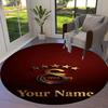 Galatasaray S Custom Name Round Area Rug,Carpet Rug for Living Room Bedroom Sofa Playroom Decor,Non-slip Floor Mat