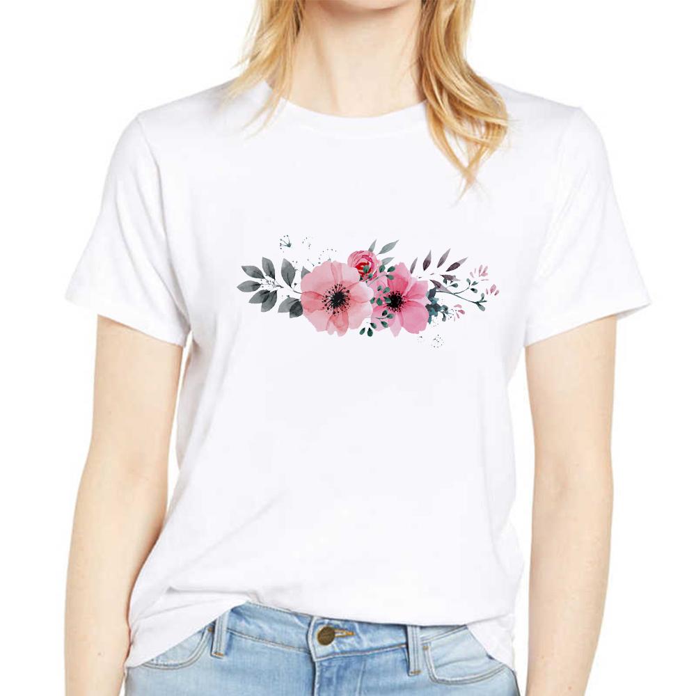 Womens Stylish Tee Lady T-Shirt White Tshirt Round Neck Casual Clothes Short Sleeves Simple Basic T-Shirt Cute Fashion Tops