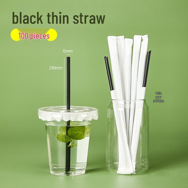 Disposable Individually Wrapped Thin Coffee Straws