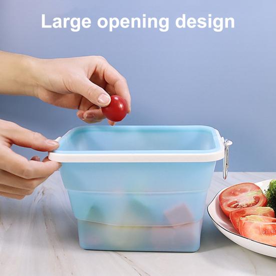 1500 ml Frischhaltebox für Lebensmittel, stabiles, nahtloses Silikon, leicht zu reinigender Aufbewahrungsbeutel für Lebensmittel, Haushaltsbedarf