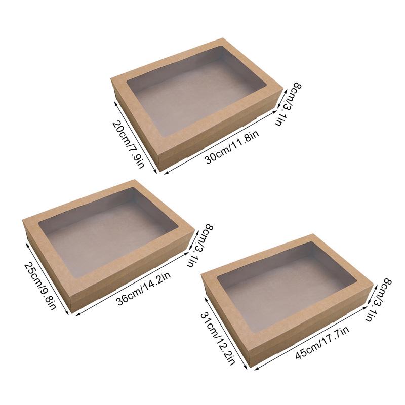 1Pc Lunch Box Kraft Disposable Food Container Packing Sushi