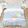 3pcs Colorful balloons CINNAMOROLL Bedding Set - Includes 1 Quilt Cover and 2 Pillowcases, Comfortable Bedding with Stylish Design for Bedro