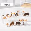 Mini Dashboard Ornament 3D Craft Aquarium Ornament Unique Mini Corgi Resin Figurine  Car Decoration